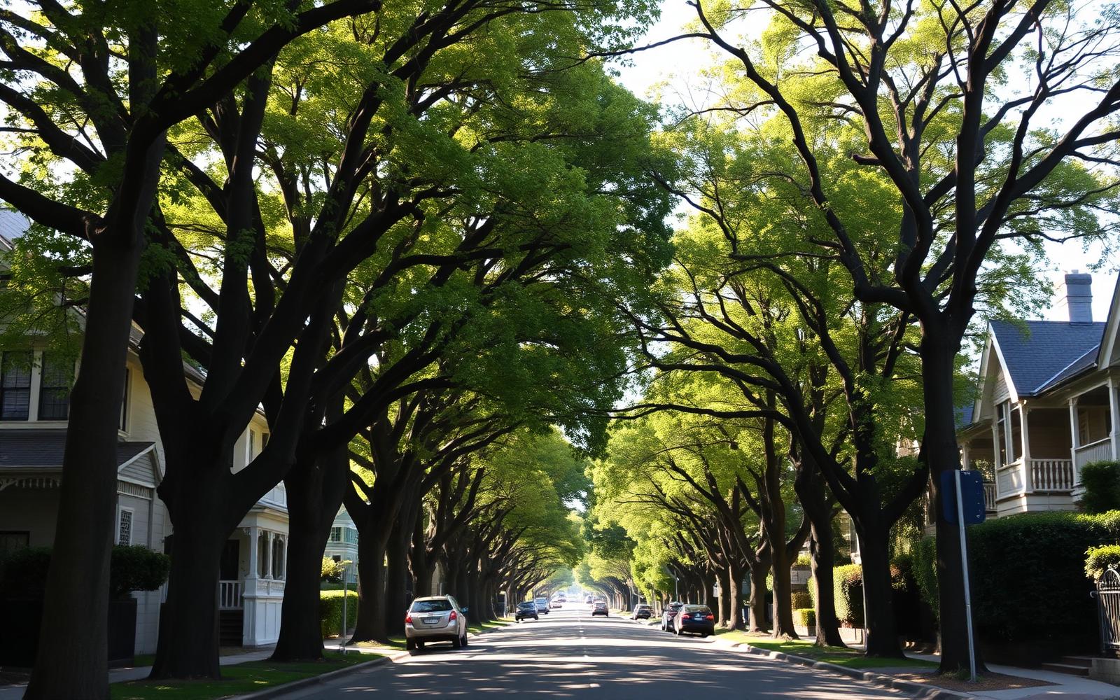 Tree-lined street in Melbourne's east