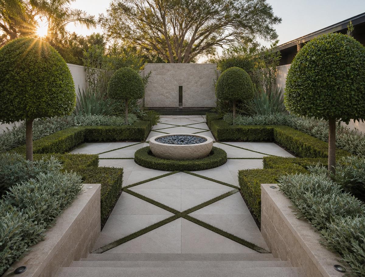 Contemporary formal garden design